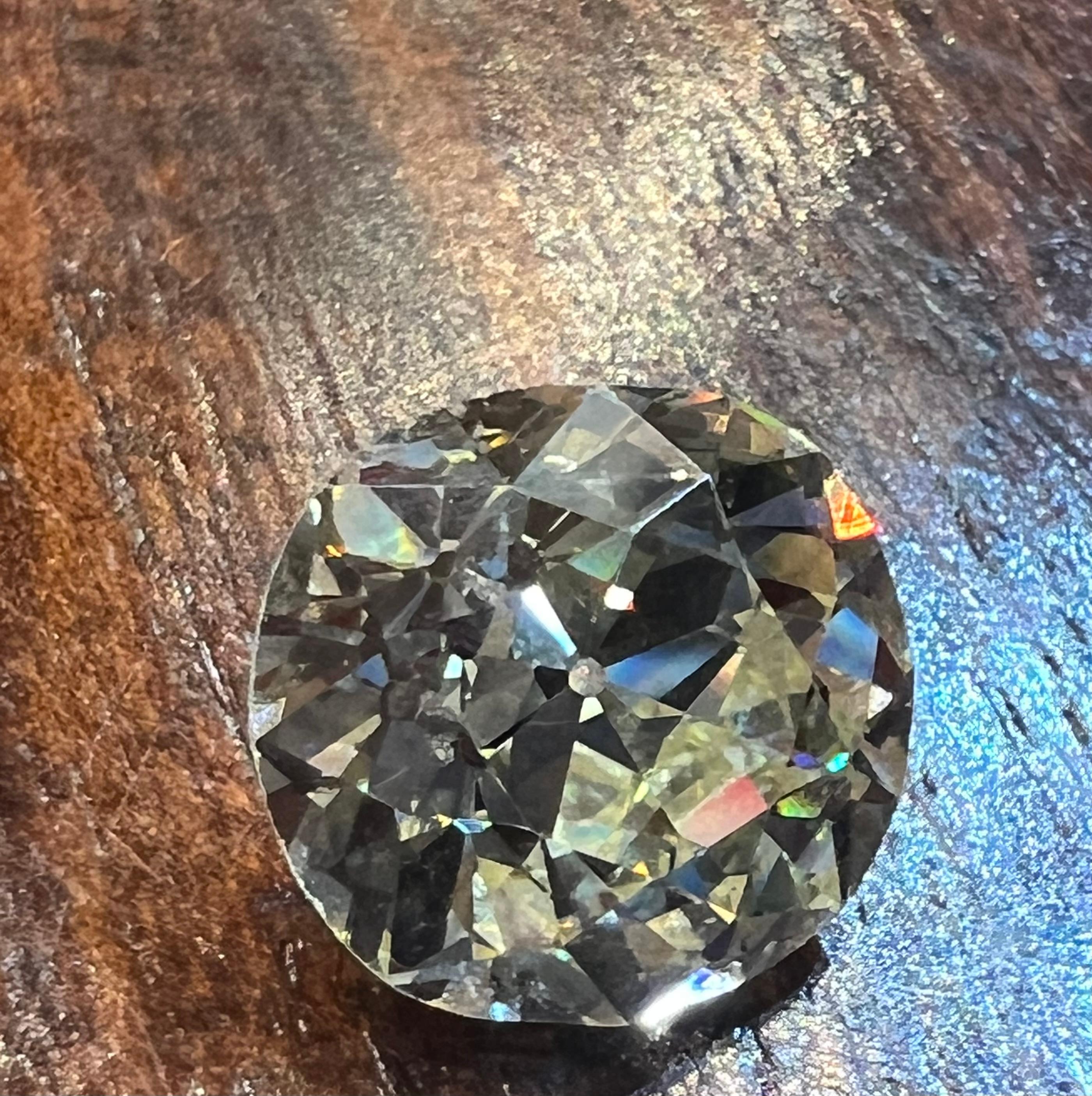  Diamant européen ancien de 3,08 carats Unisexe 