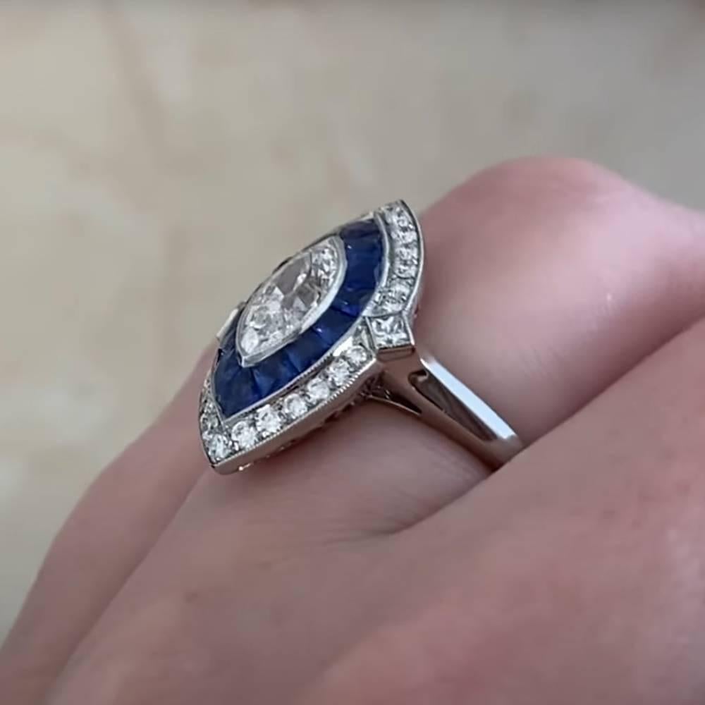 Old European Cut Old European Diamond Double Halo Ring (Approx. 0.6-Carats), Platinum