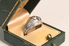 2 Carat Ring. Antique Old European Cut Dome Engagement Ring Platinum H VS1 1920