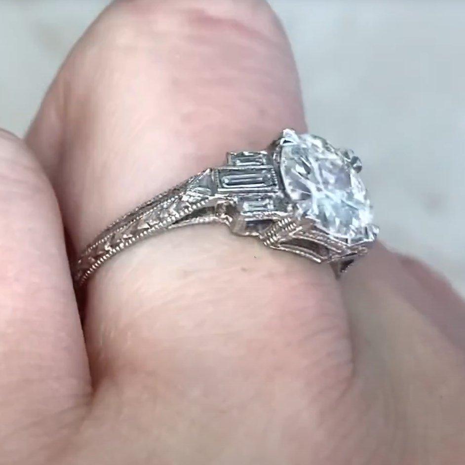 Taille vieille Europe Old European Diamond Engagement Ring (GIA Approx. 1.4-Carats), Platinum en vente