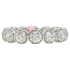 Old European Diamond Eternity Band Ring in Platinum