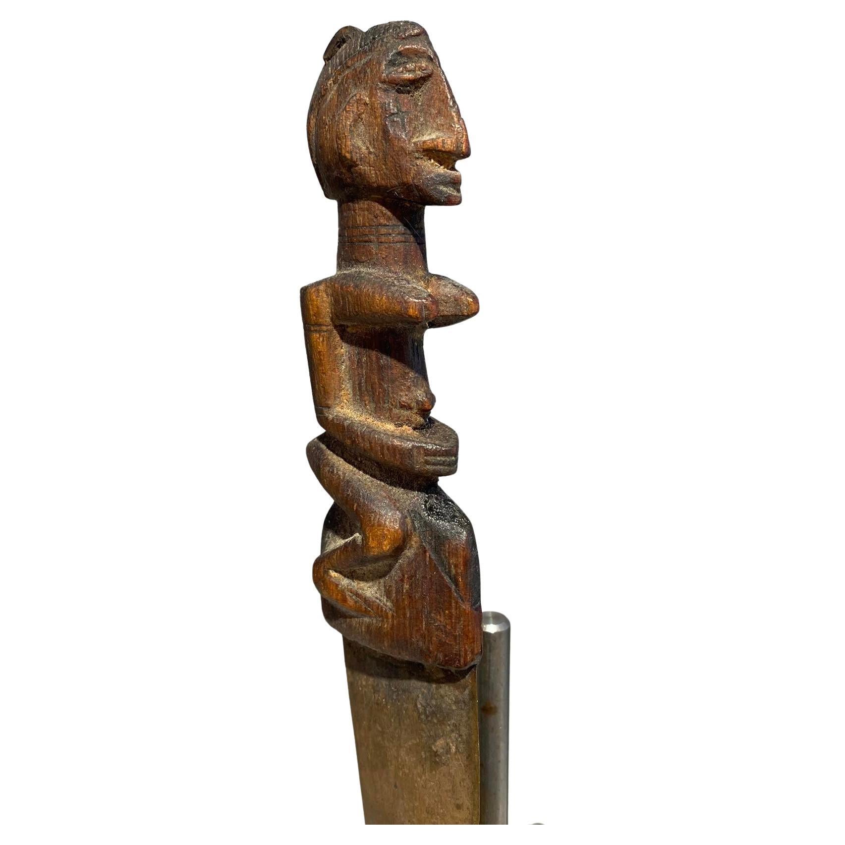 Antiguo Cuchillo Excepcional De La Tribu Dogon Mali Bandiagara Arte Africano XIX