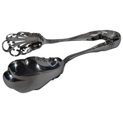 Old Fashioned American Sterling Silver Ice Tongs