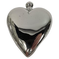 Old-Fashioned English Sterling Silver Heart-Shaped Perfume