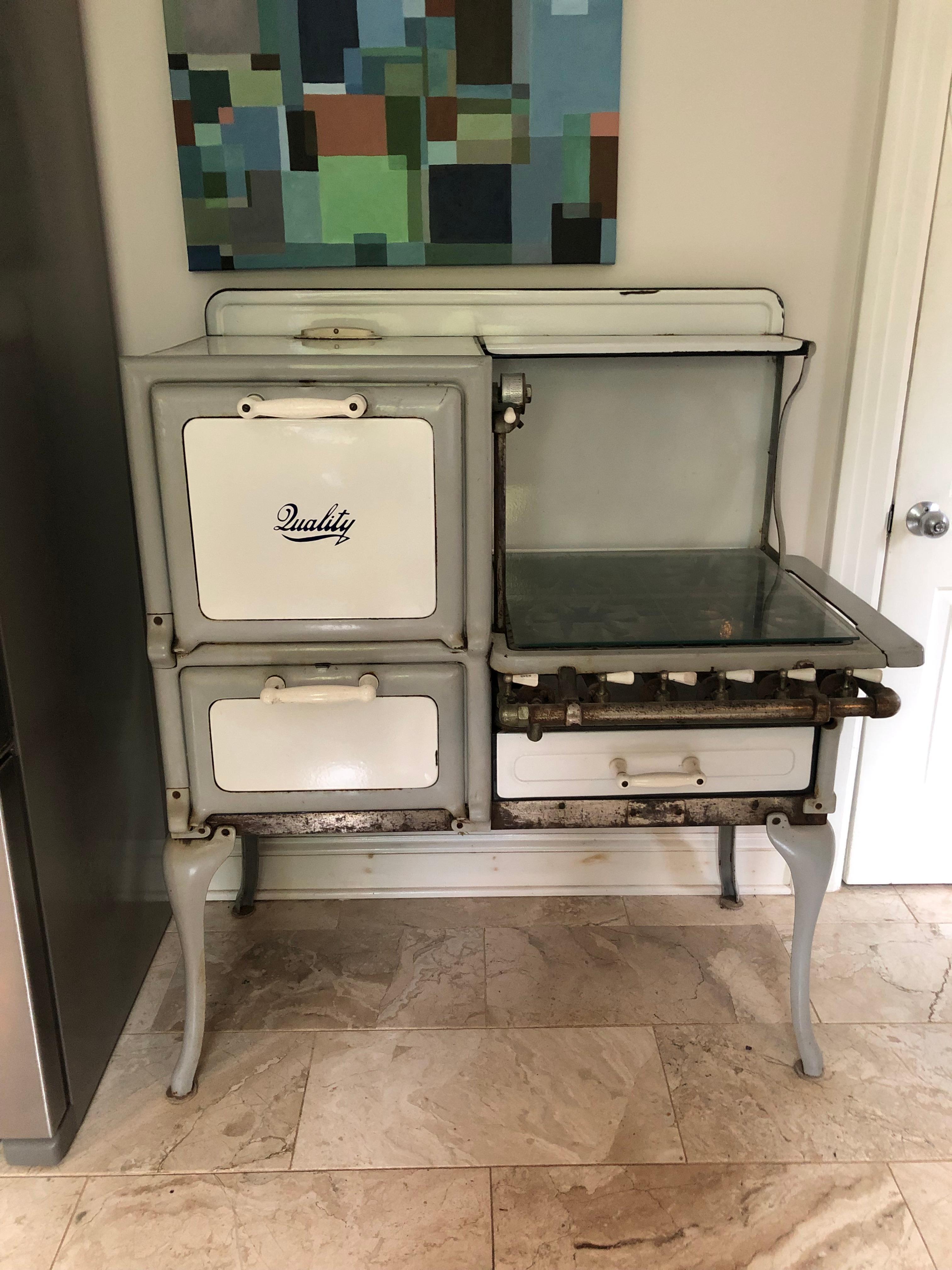 Old Fashioned Quality Brand Vintage Stove Made Into a Console Cabinet 5