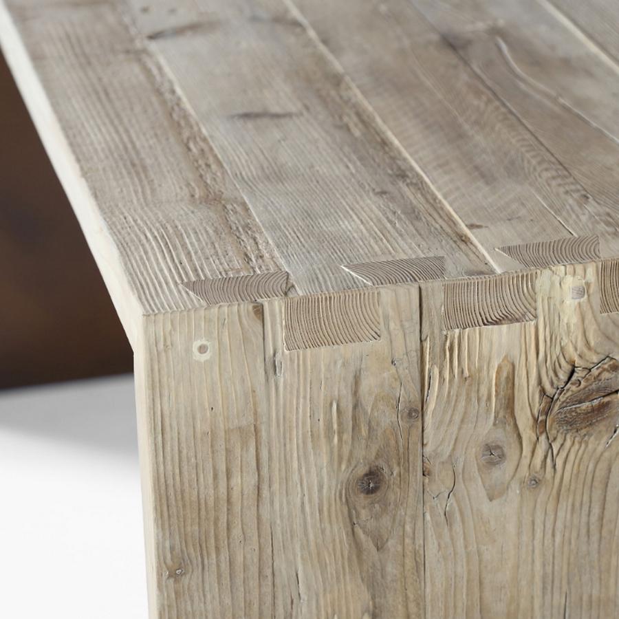 Schreibtisch / Konsole aus altem Tannenholz und Eisen:: Made in Italy (Moderne) im Angebot
