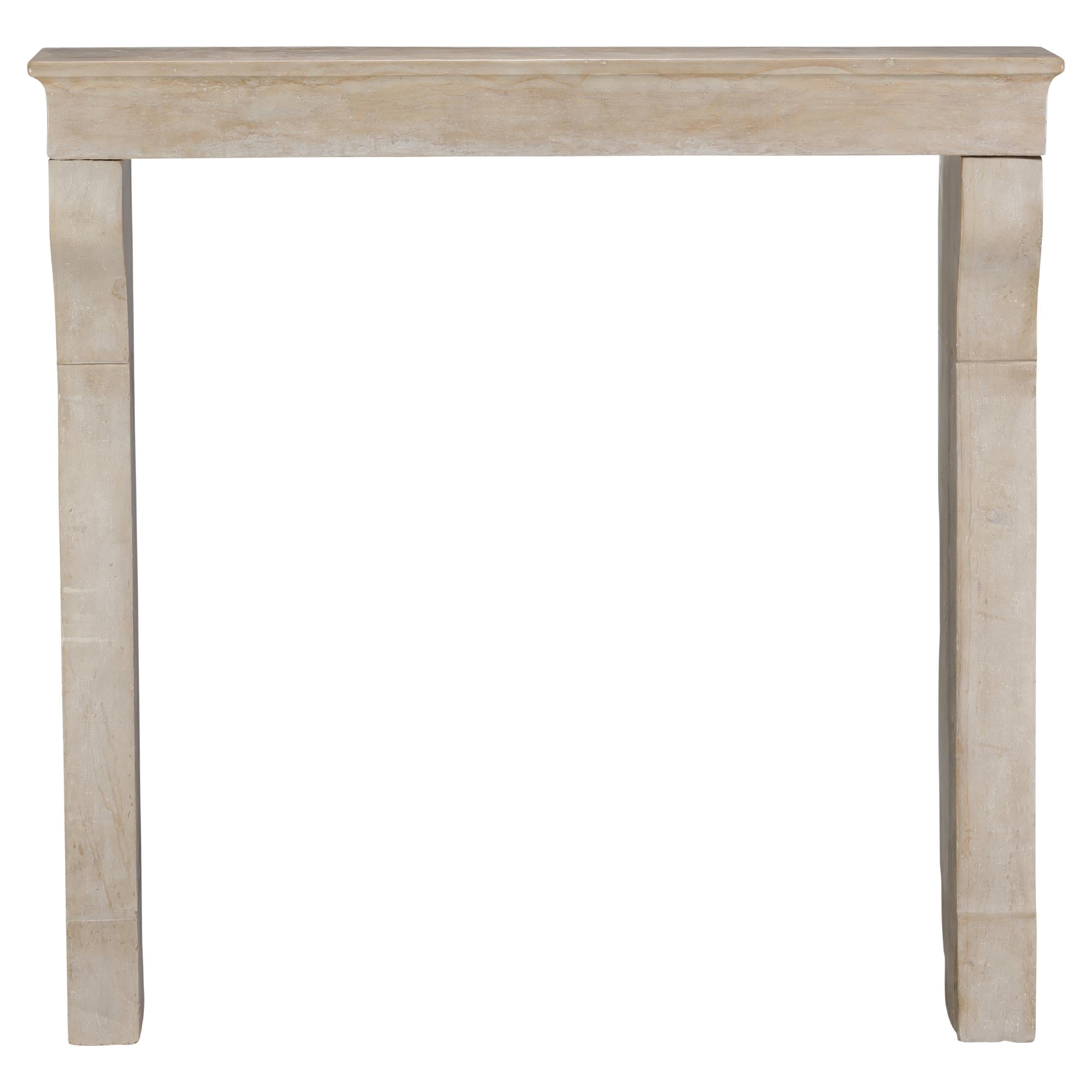 Old Fireplace - Aged Limestone - Elegant Patina - Soft Light Reflection - Design For Sale