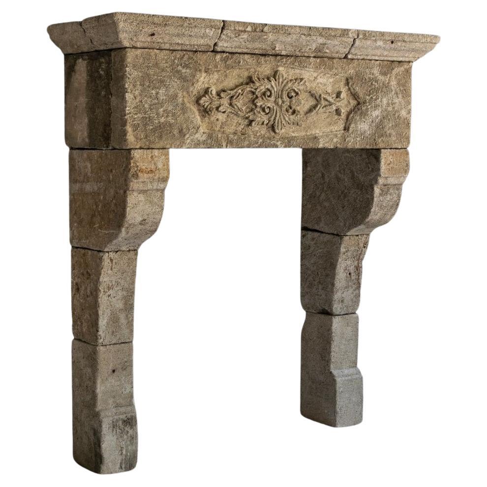 Cheminée ancienne - Cheminée ancienne - Cheminée ancienne en pierre calcaire