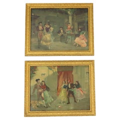 Vecchie stampe colorate incorniciate Scene dall'opera Carmen Bizet