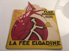 Ancien papier publicitaire de décoration Art Déco français, années 1930