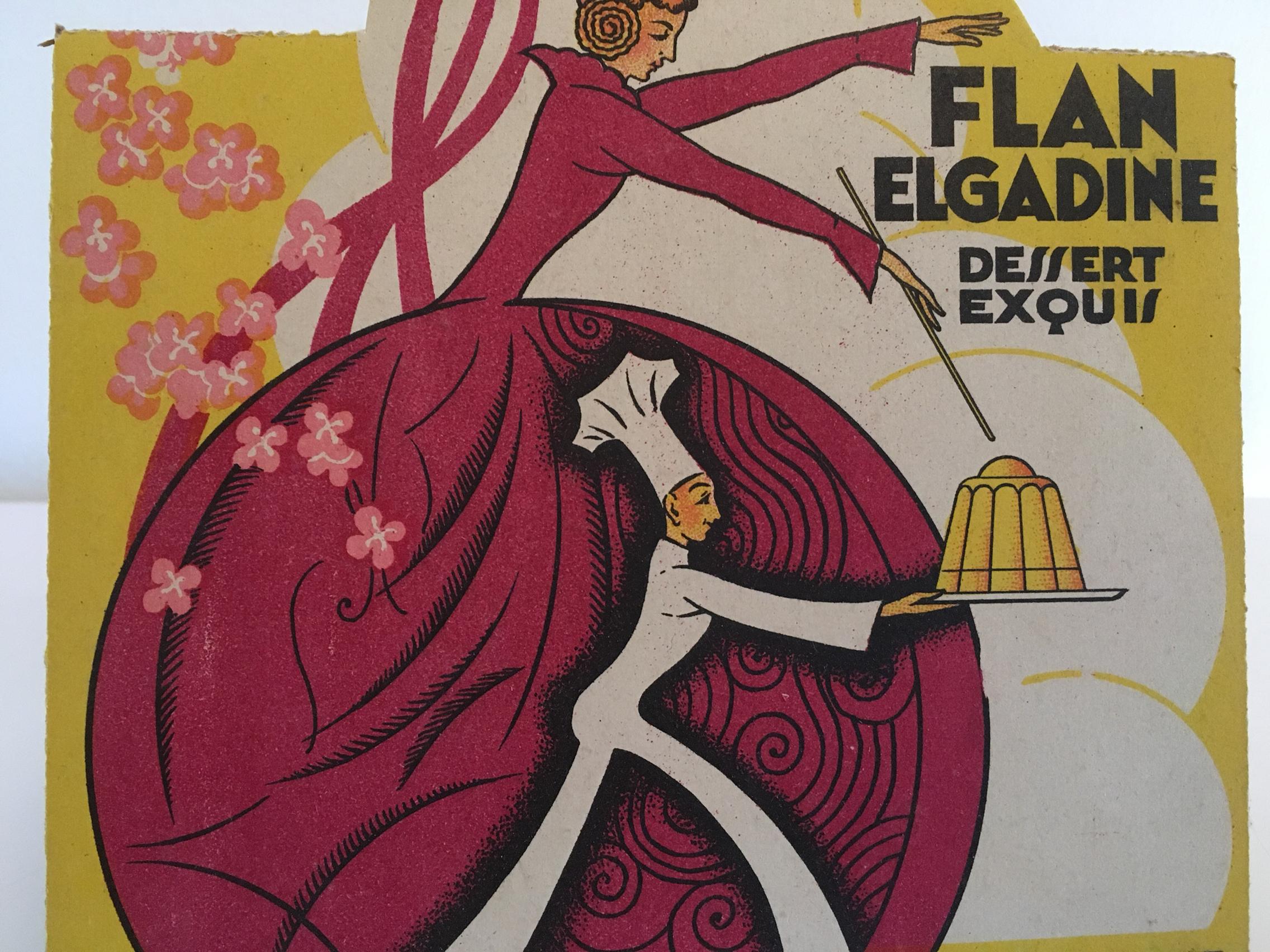 Mid-20th Century Old French Art Deco Decoration Paper Advertising / Add, 1930s For Sale