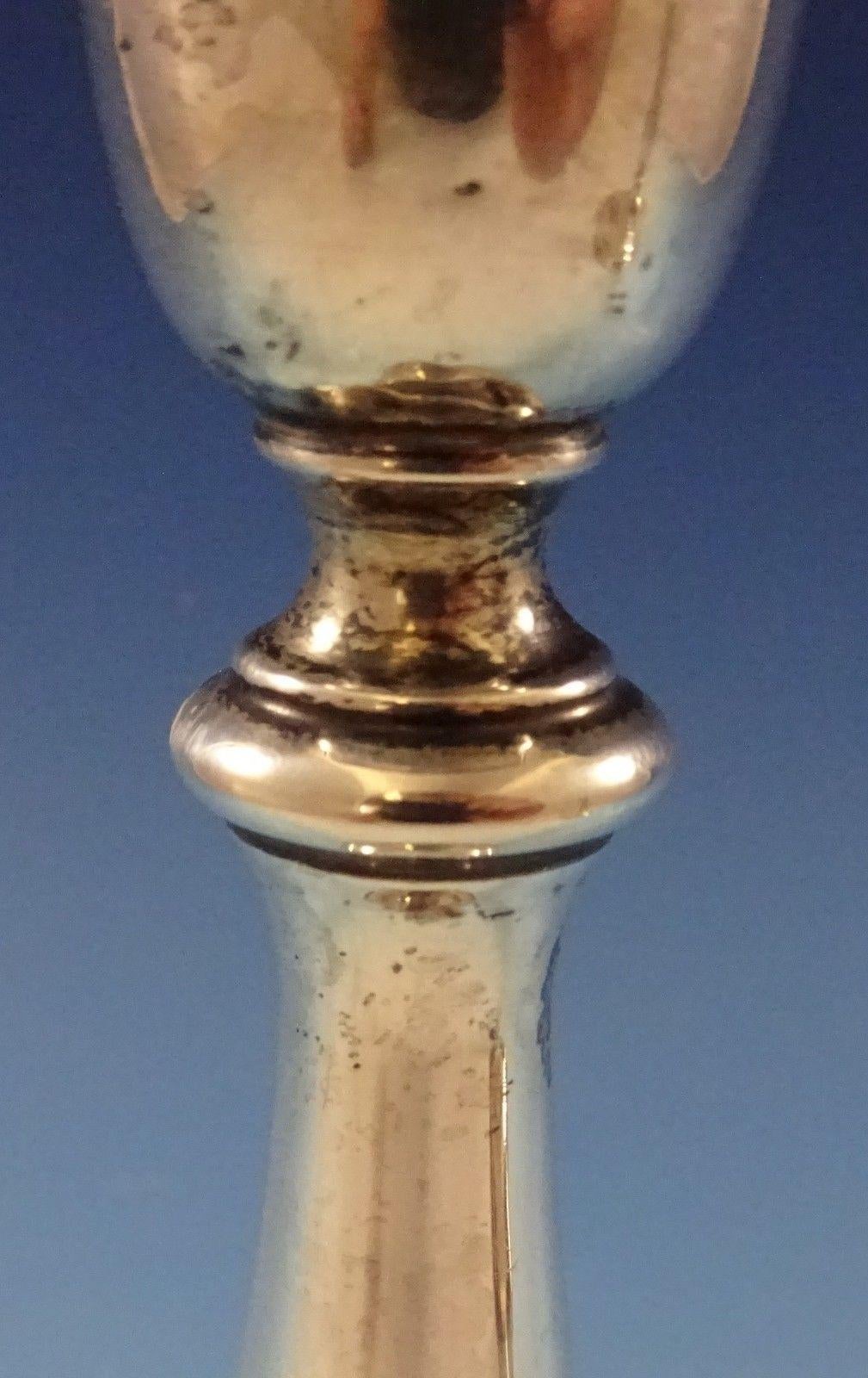 American Old French by Gorham Sterling Silver Candlestick, Pair #663