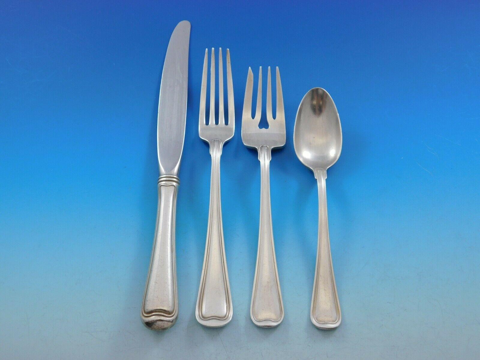 Old French by Gorham Sterling Silver Flatware Set for 6 Service 33 Pieces In Excellent Condition In Big Bend, WI