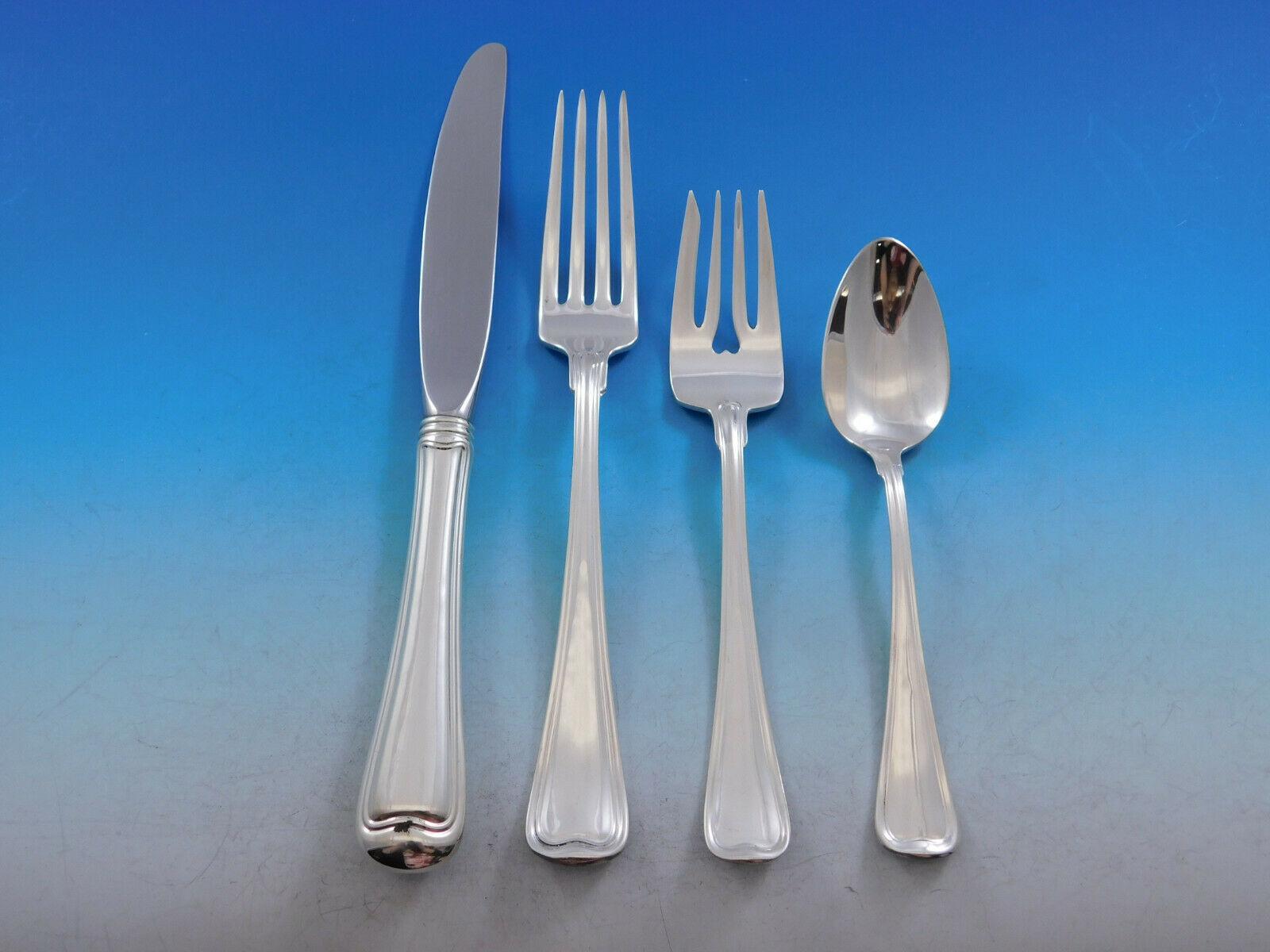 Place size Old French by Gorham sterling silver flatware set, 40 pieces. This set includes:

8 place size knives, 9 1/4