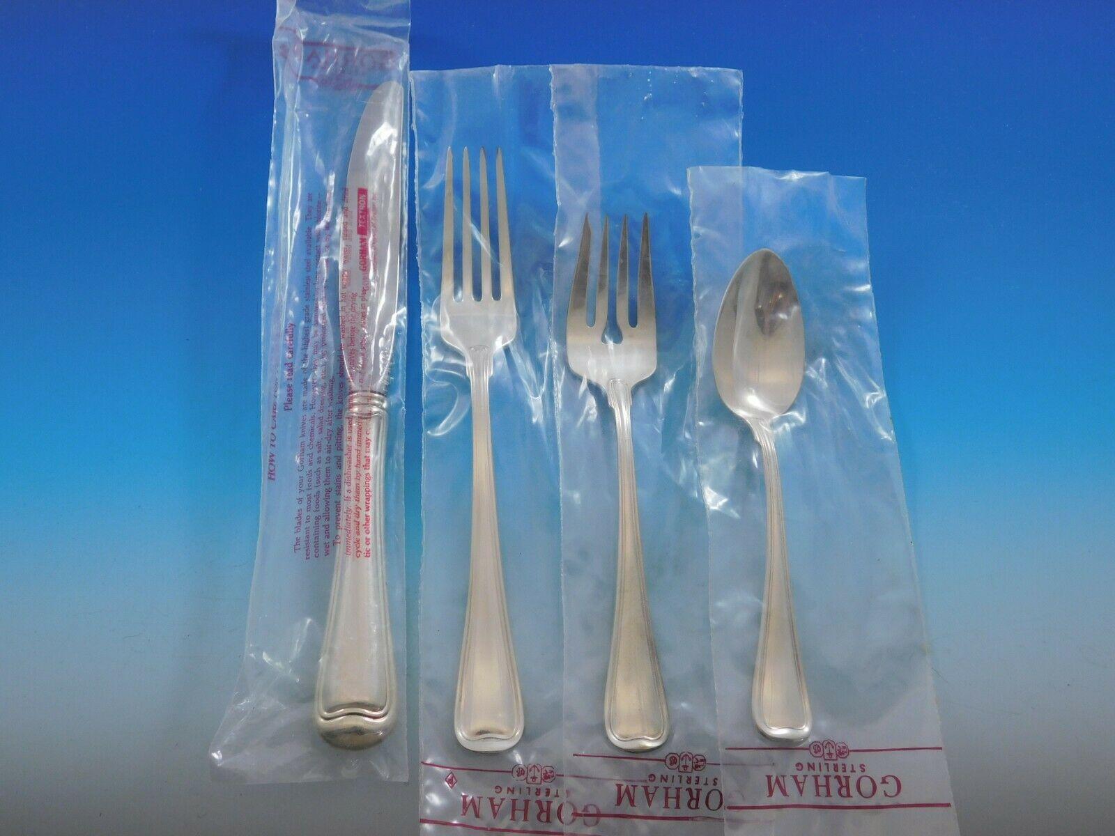 Old French by Gorham Sterling Silver Flatware Set for 8 Service 61 Pcs Place New In Excellent Condition In Big Bend, WI