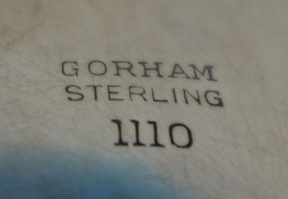 Old French by Gorham Sterling Silver Salt Dip with Cobalt Liner #1110 1