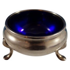 Old French by Gorham Sterling Silver Salt Dip with Cobalt Liner #1110