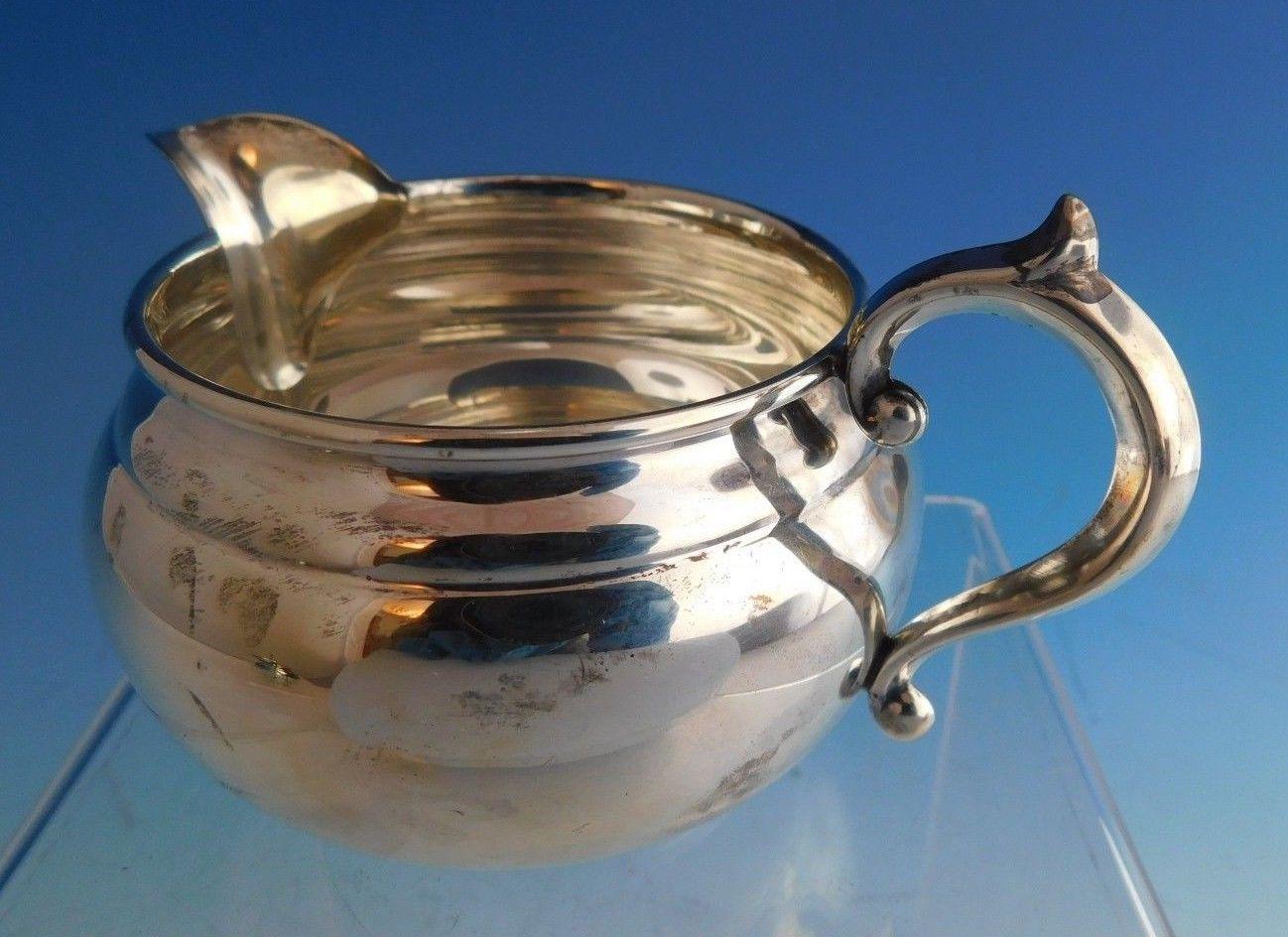 Old French by Gorham Sterling Silver Sugar and Creamer Set of 2 Pieces In Excellent Condition In Big Bend, WI