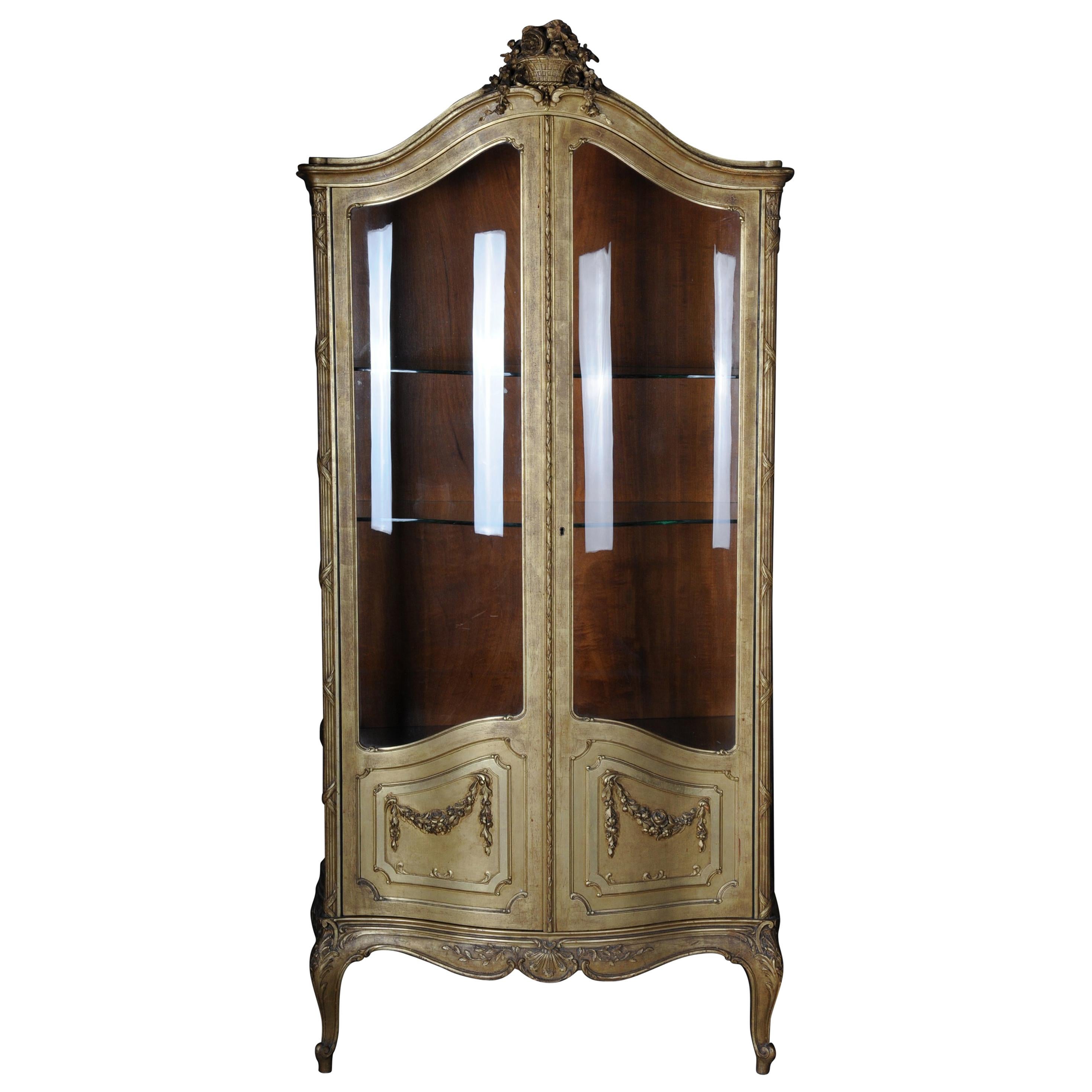 Old French Cabinets Showcase In Louis Xv Circa 1900 For Sale At