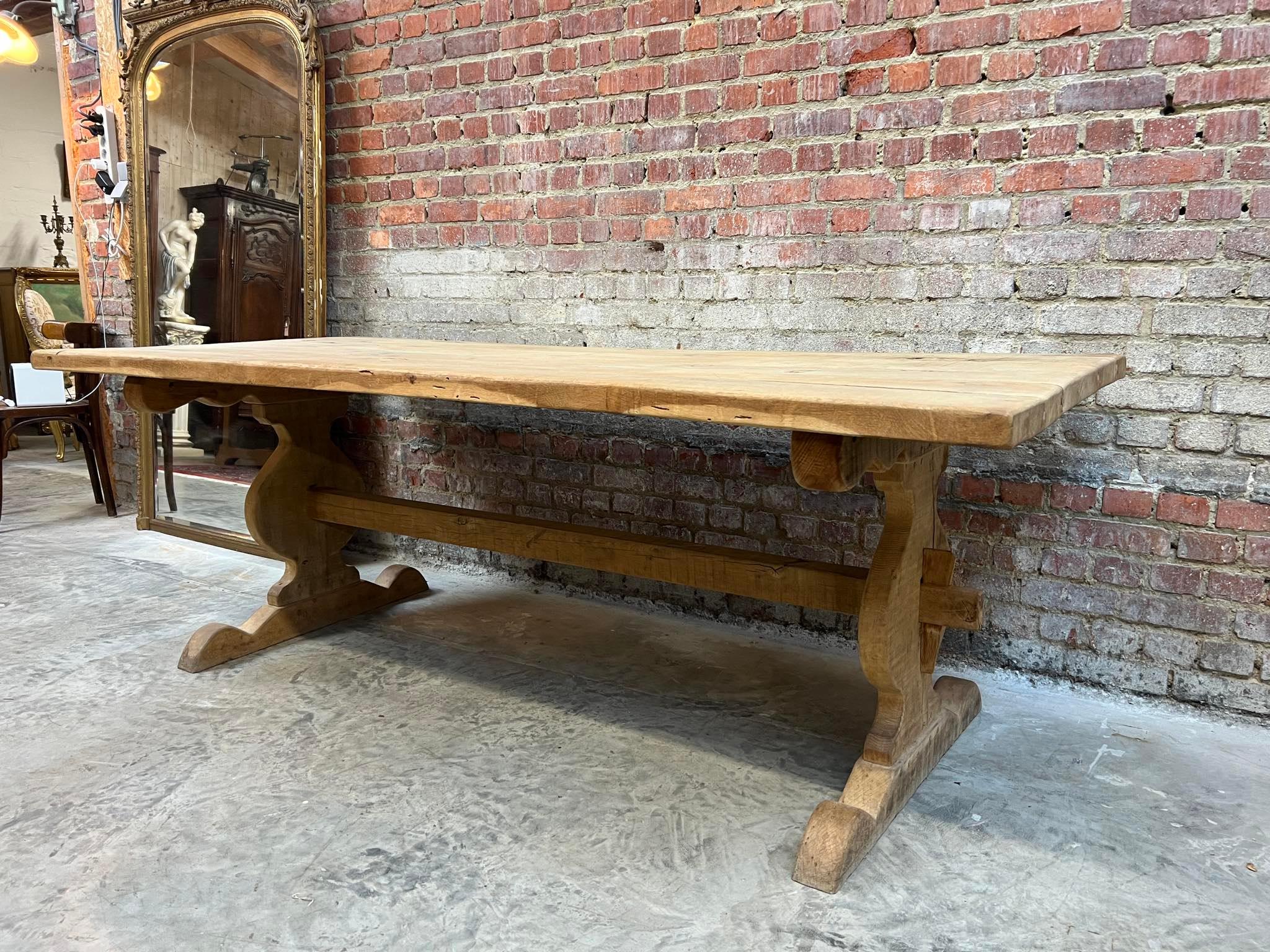 Early 20th Century Old french farm table For Sale