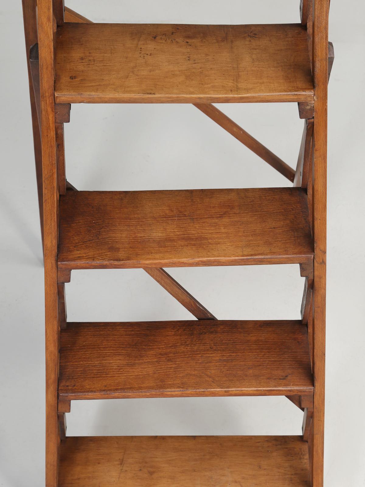 Old French Folding Wooden Ladder 3
