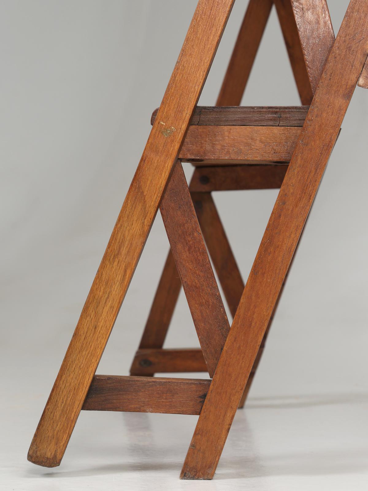 Old French Folding Wooden Ladder 5