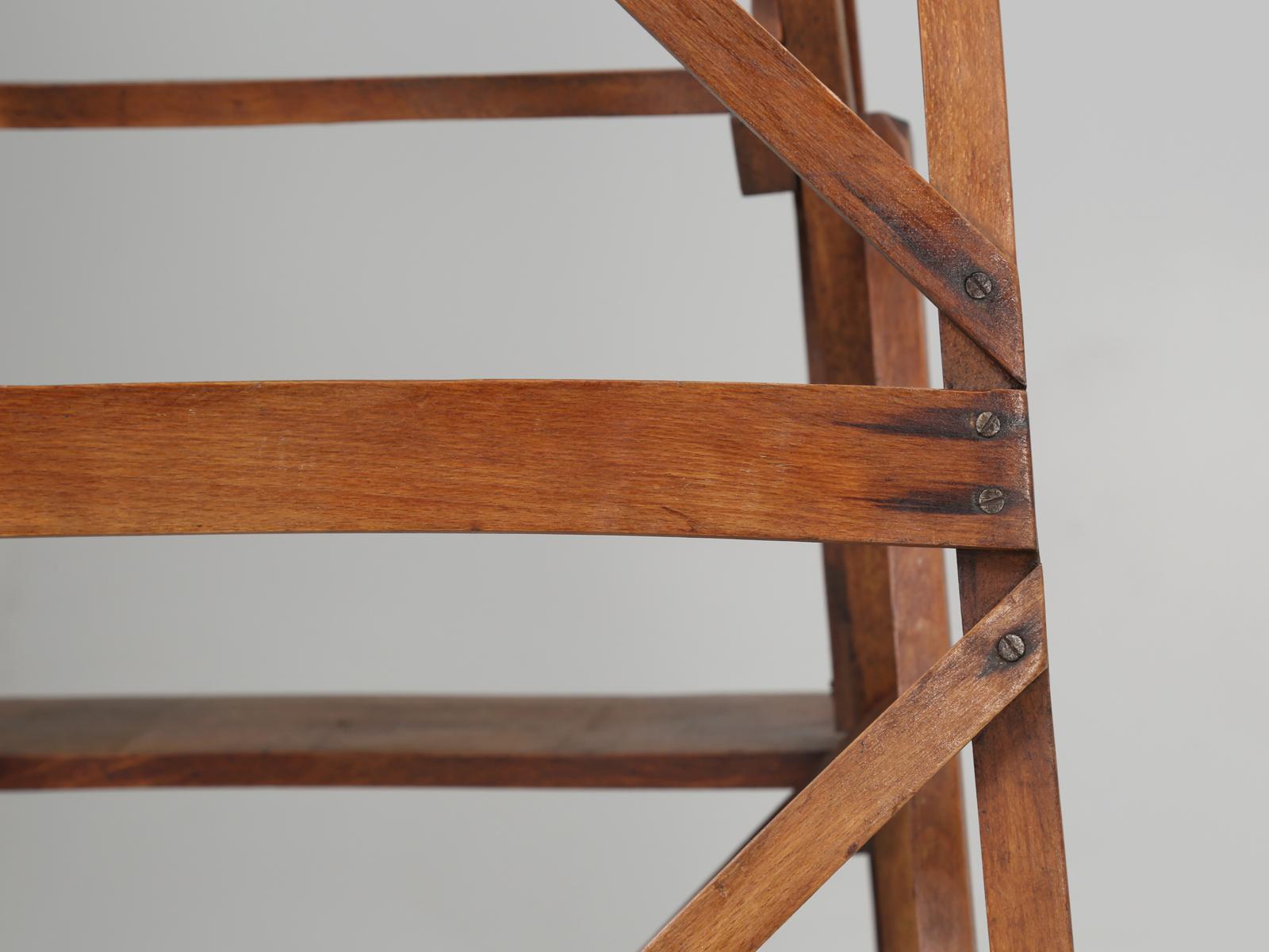 Old French Folding Wooden Ladder 7