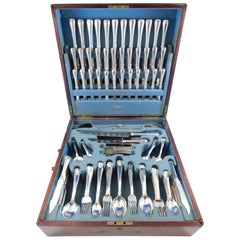 Old French, Gorham Sterling Silver Flatware Set for 12 Service 217 Pieces Dinner