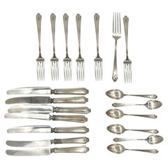 Set di 19 posate in argento Sterling King francese di Whiting Manf Co