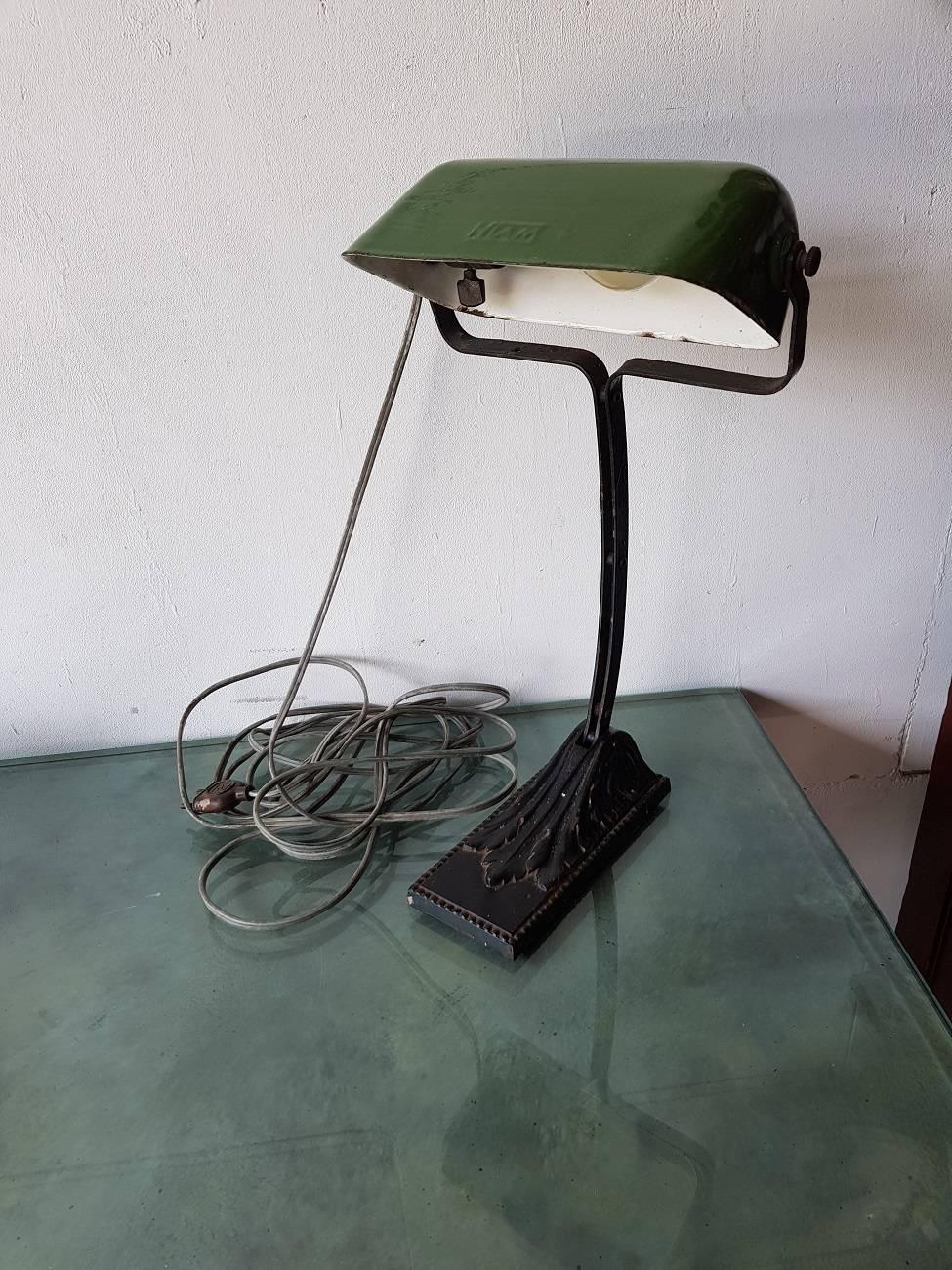 20th Century Old French Notary or Bankers Desk Lamp, circa 1930