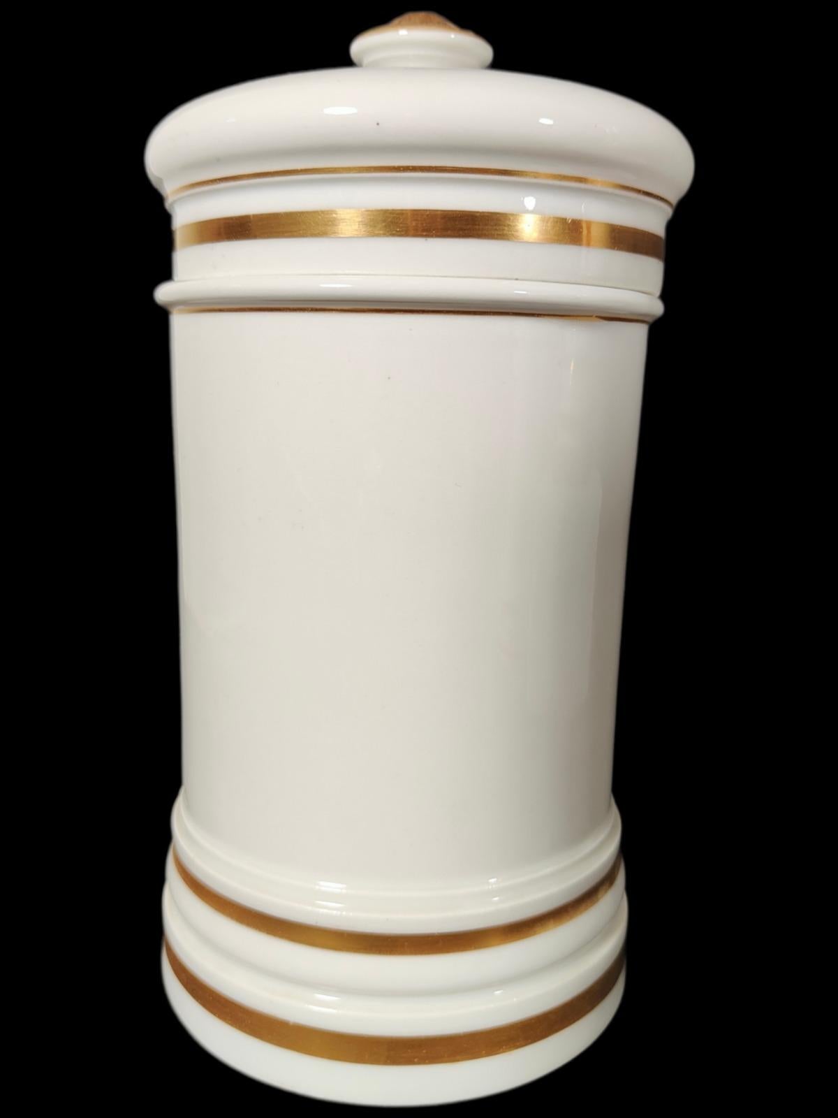 Old French Pharmacy Porcelain Containers 19th Century In Good Condition For Sale In Madrid, ES