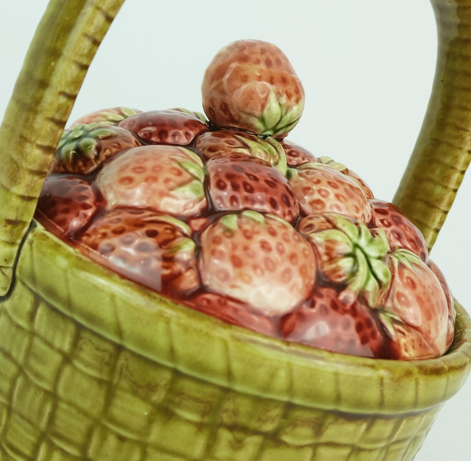 altfranzösische Sarreguemines Majolika JAR mit Deckel 1920er Jahre Keramik Keksdose (Art déco)