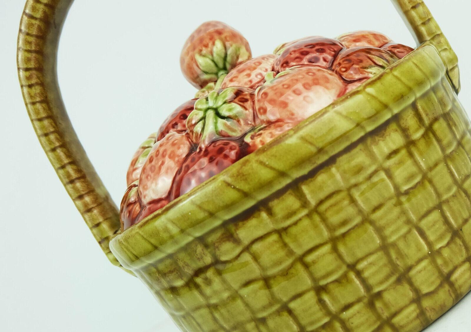 altfranzösische Sarreguemines Majolika JAR mit Deckel 1920er Jahre Keramik Keksdose (Französisch)