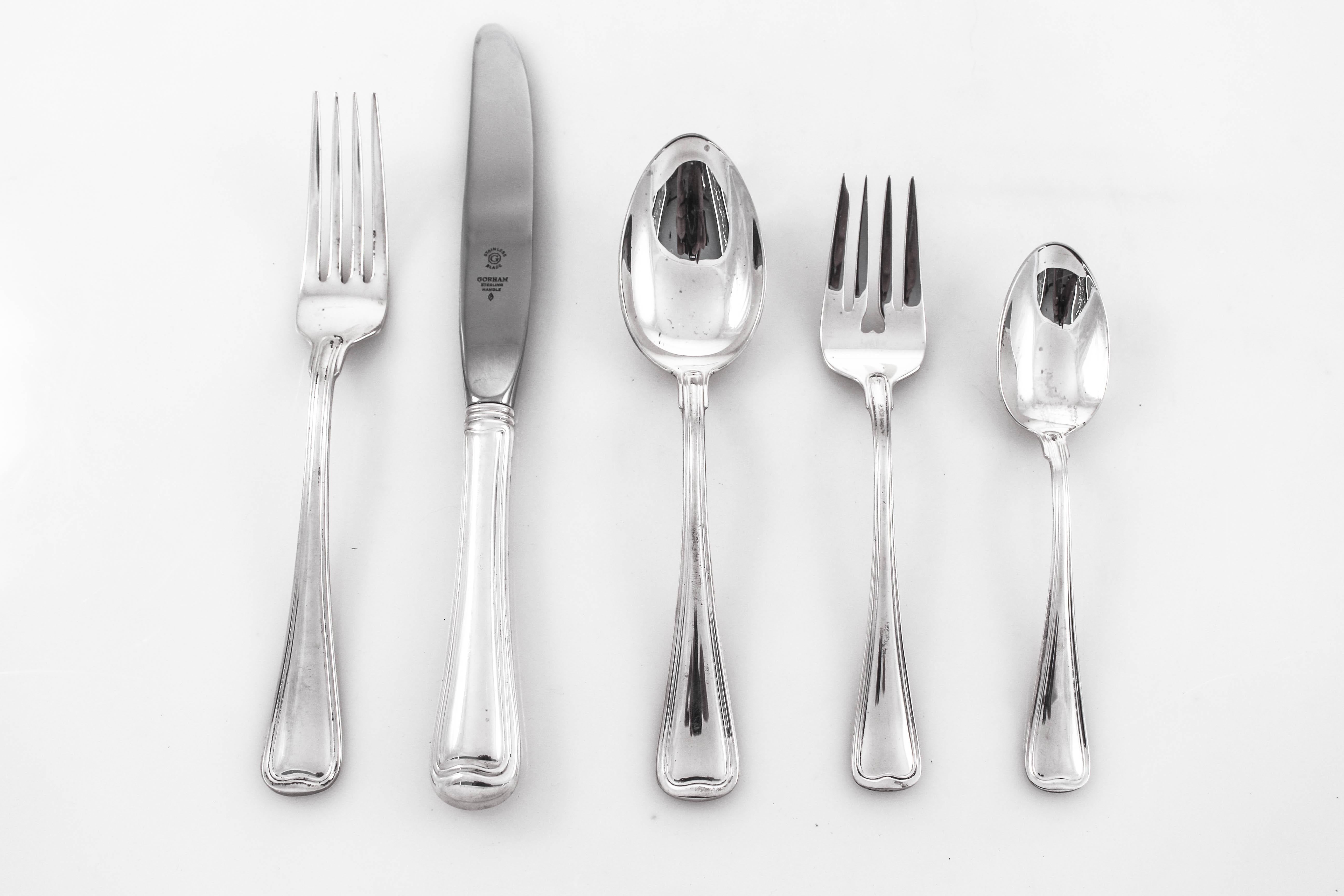 First introduced in 1905 by the world renowned Gorham Silver Company, Old French has been wowing customers for over one hundred fourteen years. Sterling flatware is forever and this pattern will dress up your dining table. It is dressy without the