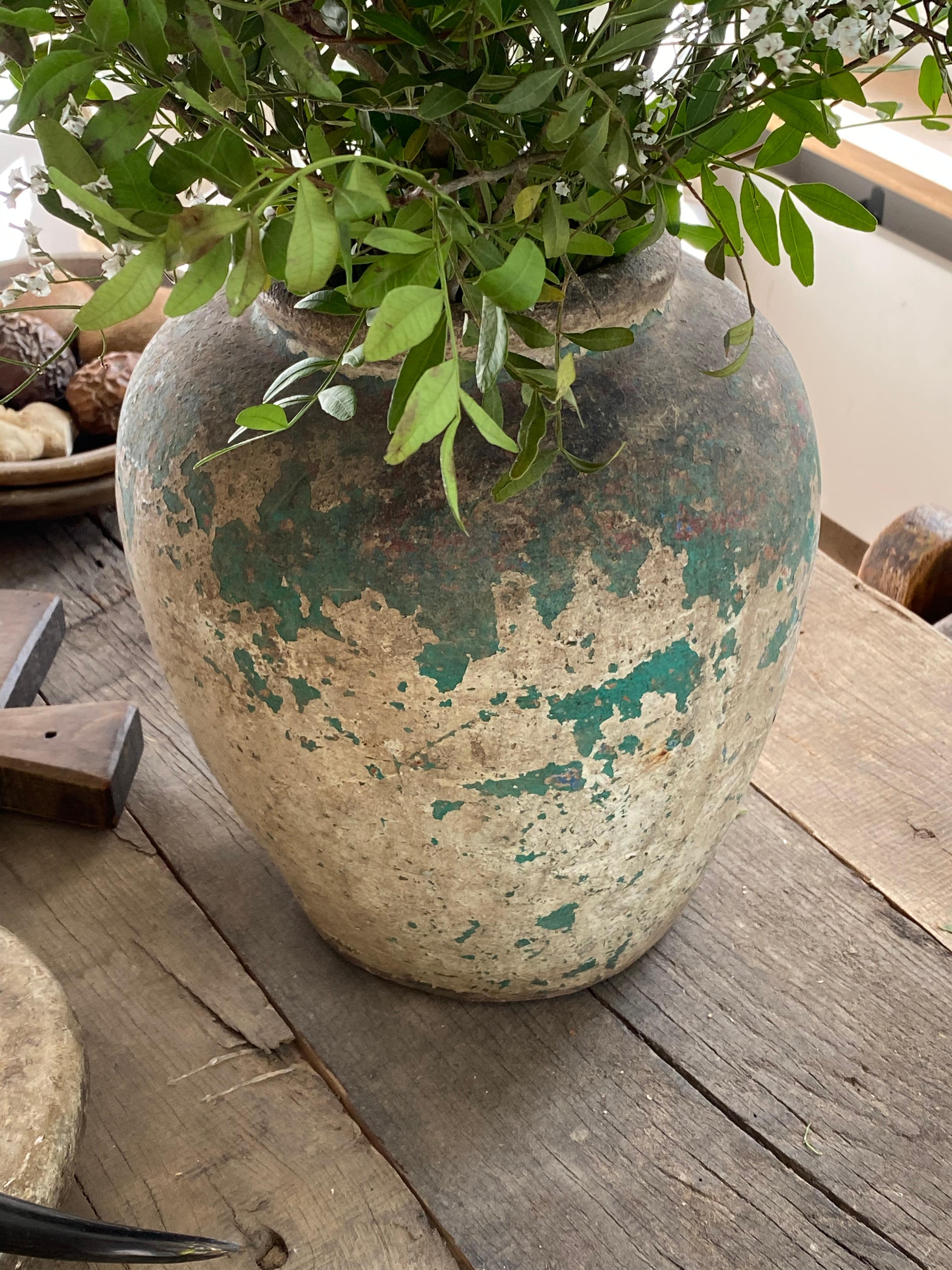 Early 20th Century Old French Vase with Weathered Patina