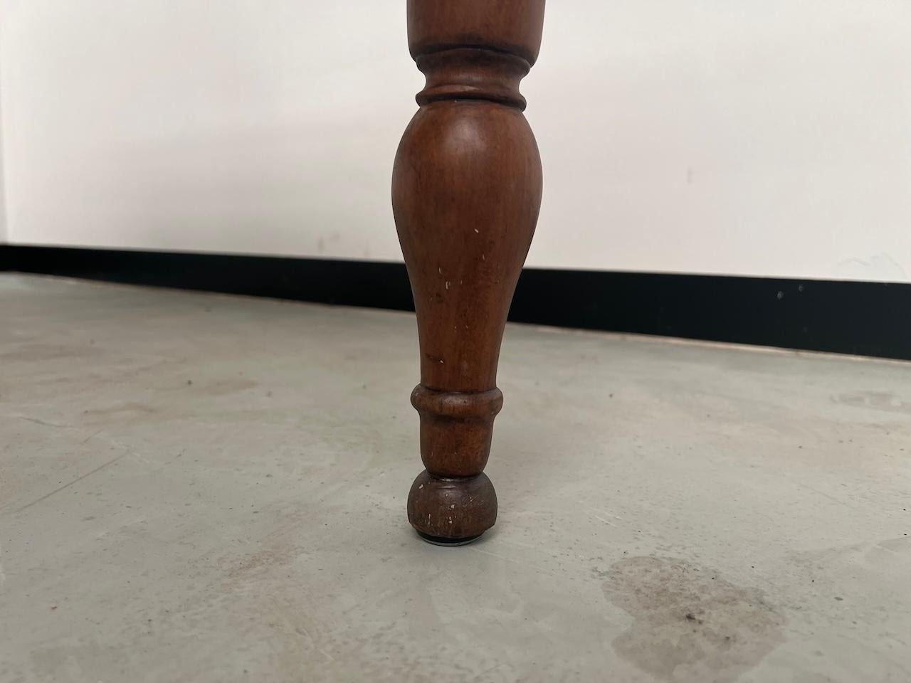 Old french walnut bistro table For Sale 12