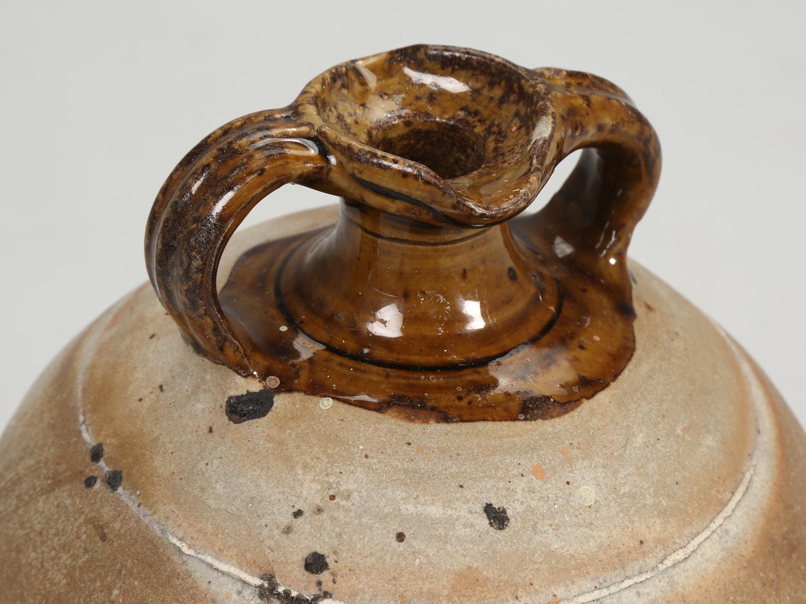 Old French Walnut Oil Jug Removed from a Chateau from the Hills above Cannes In Good Condition For Sale In Chicago, IL