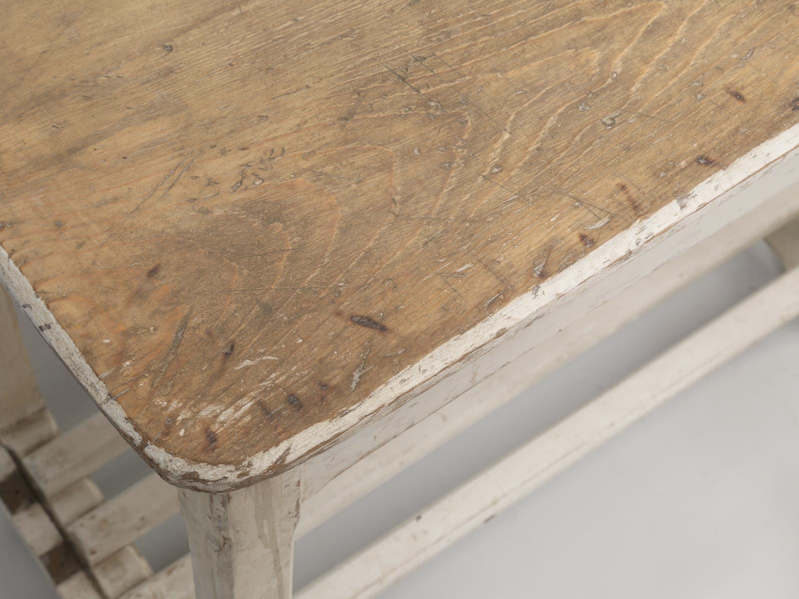 Old French Work Table in its Original Paint 1