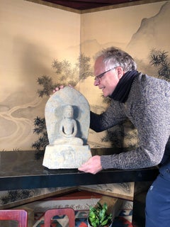 Old Garden Stone Guan Yin Buddha