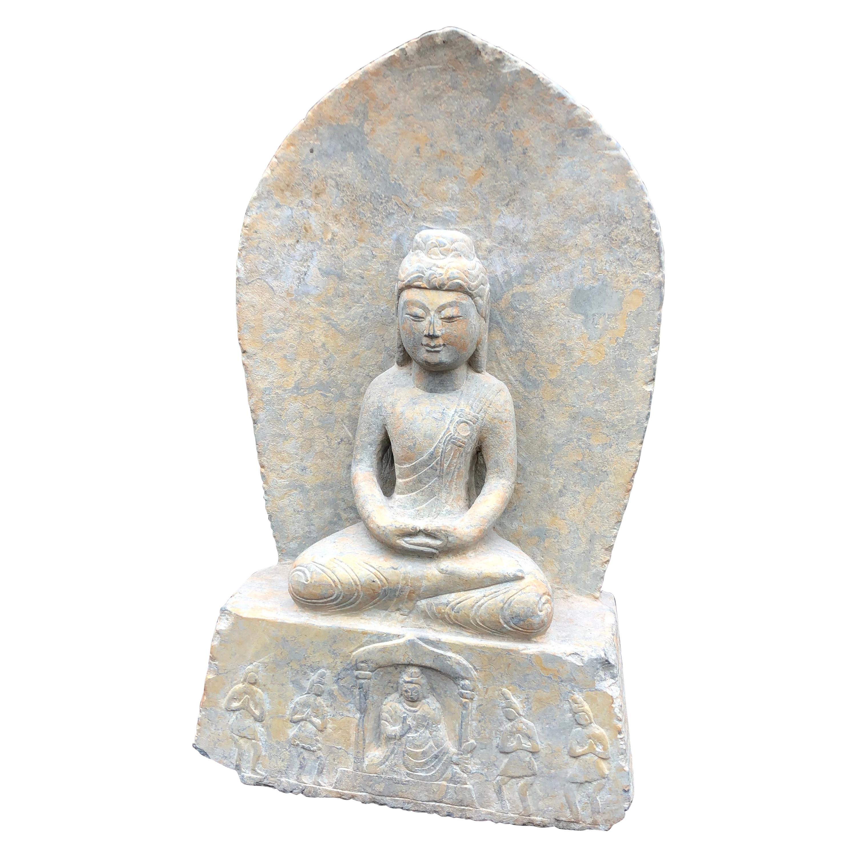 Old Garden Stone Guan Yin Buddha