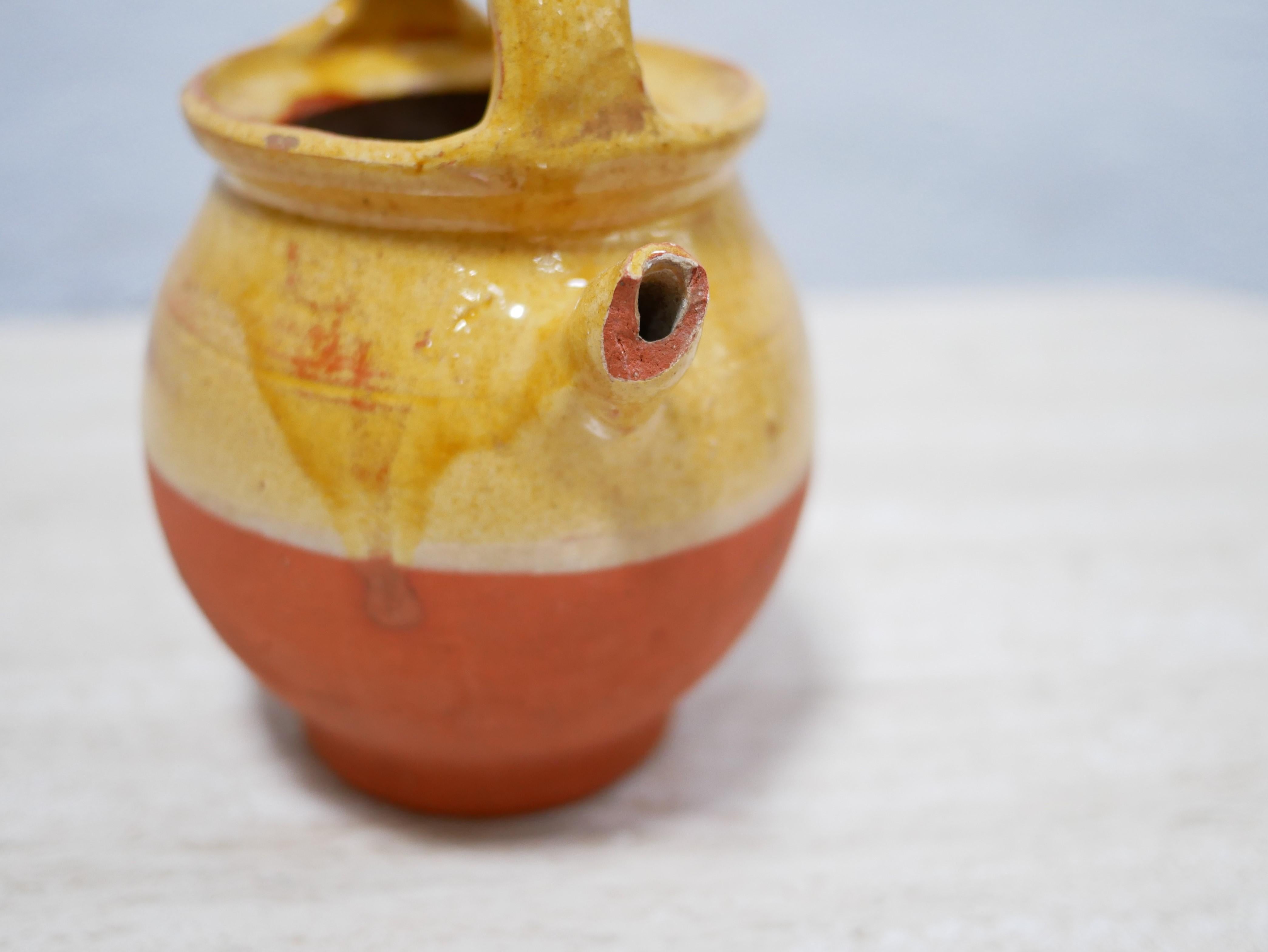 Old Gargoulette Pot in Glazed Terracotta For Sale 4