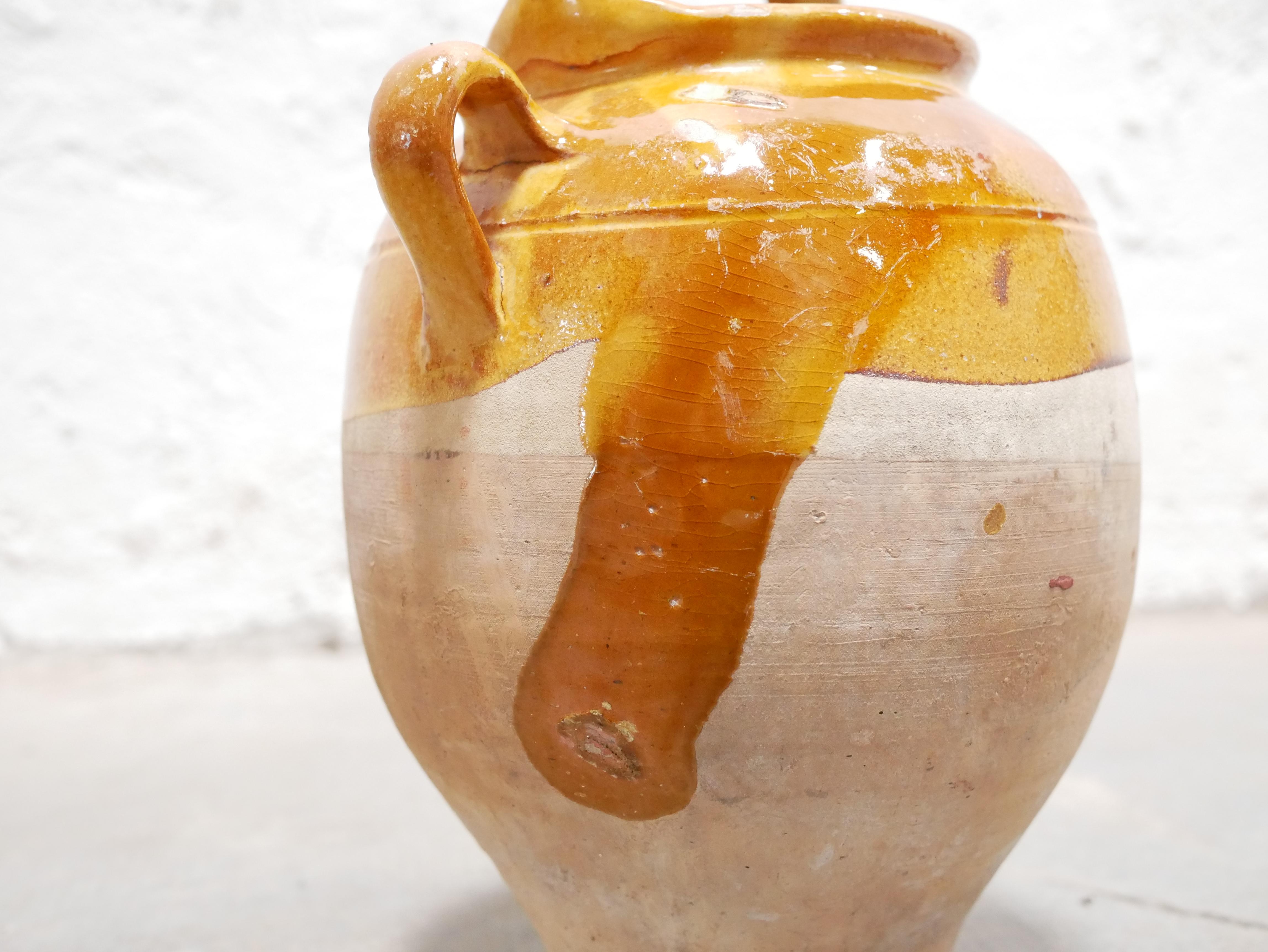 Old gargoulette pot in glazed terracotta 5