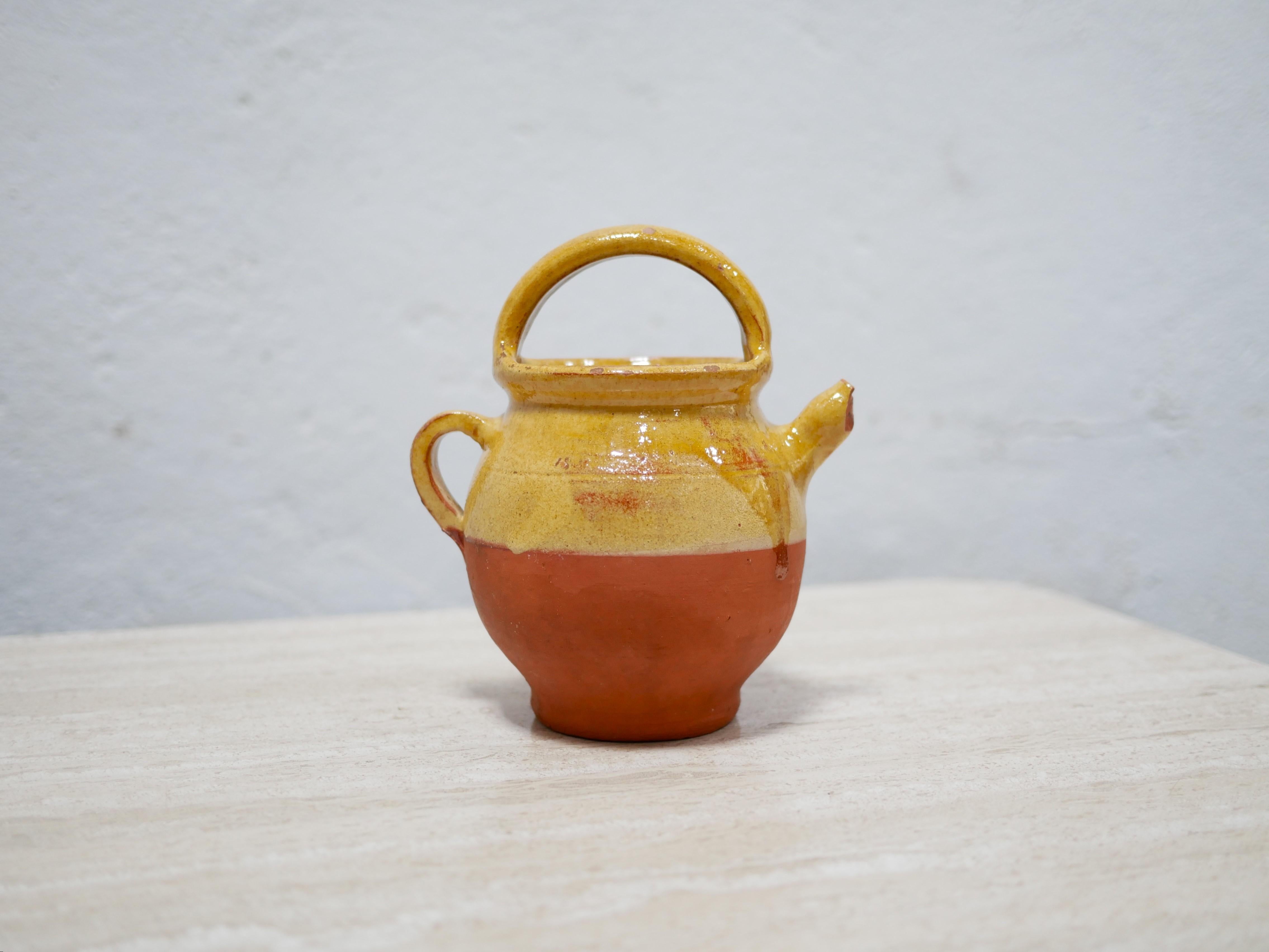 Old Gargoulette Pot in Glazed Terracotta For Sale 1