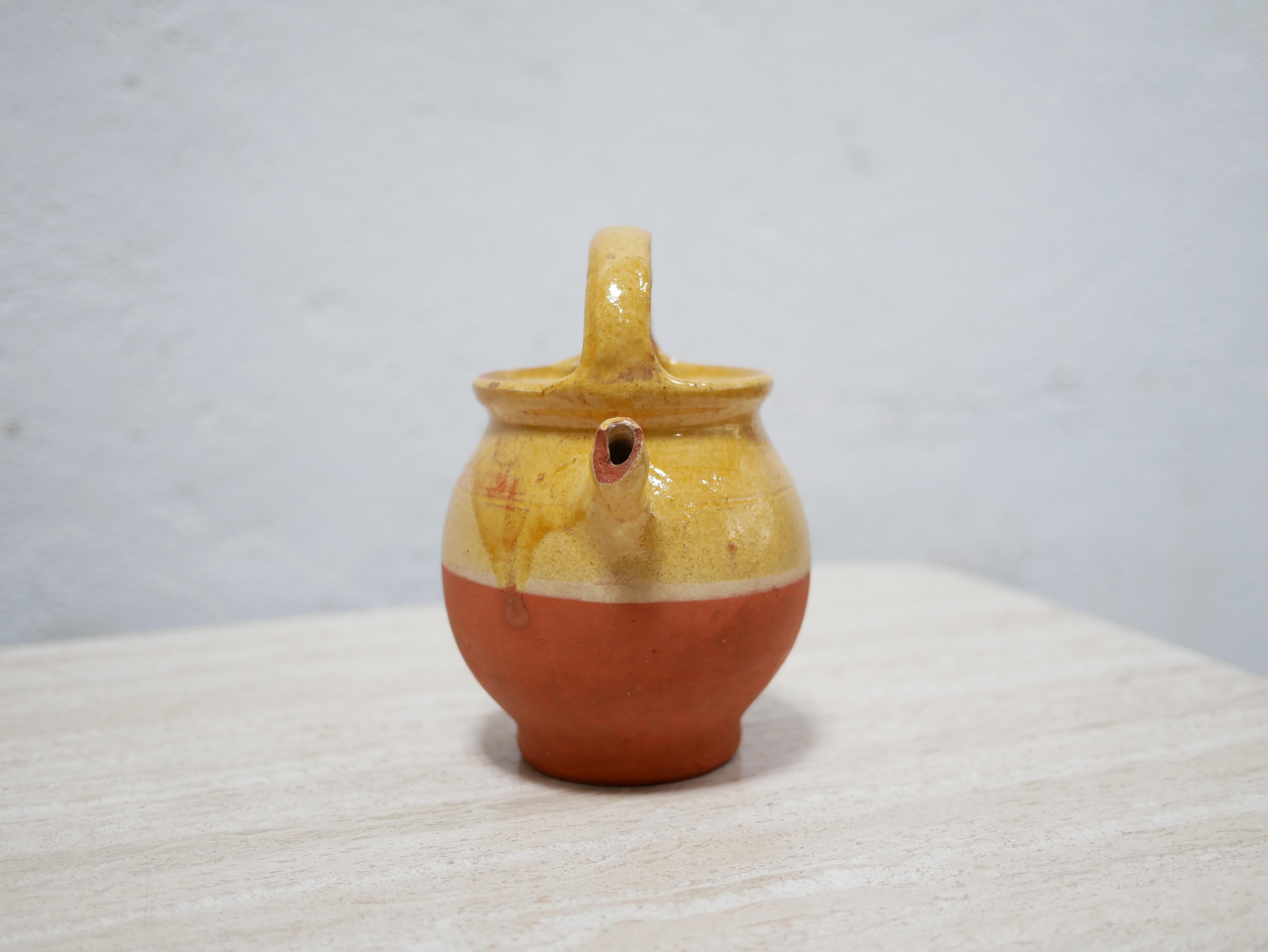 Old Gargoulette Pot in Glazed Terracotta For Sale 2