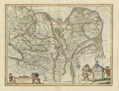 Old Genuine Antique Map of Tartary in the Russian Far East