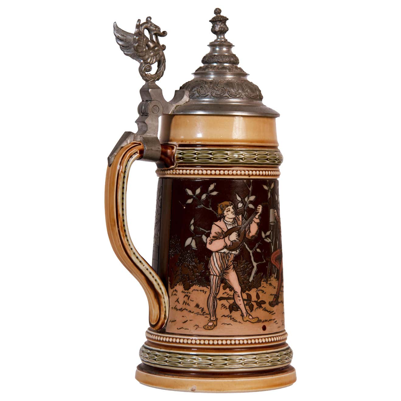 "Old German Drinking Group" Mettlach Stein For Sale at 1stDibs