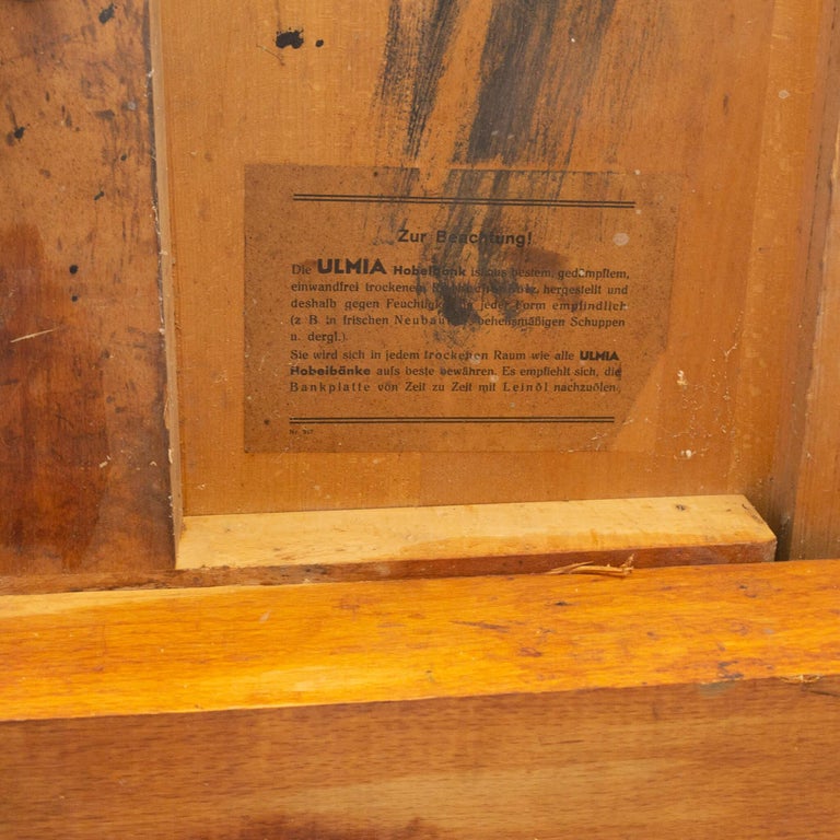 Old German Made Ulmia Large Wooden Workbench For Sale at 1stDibs ...