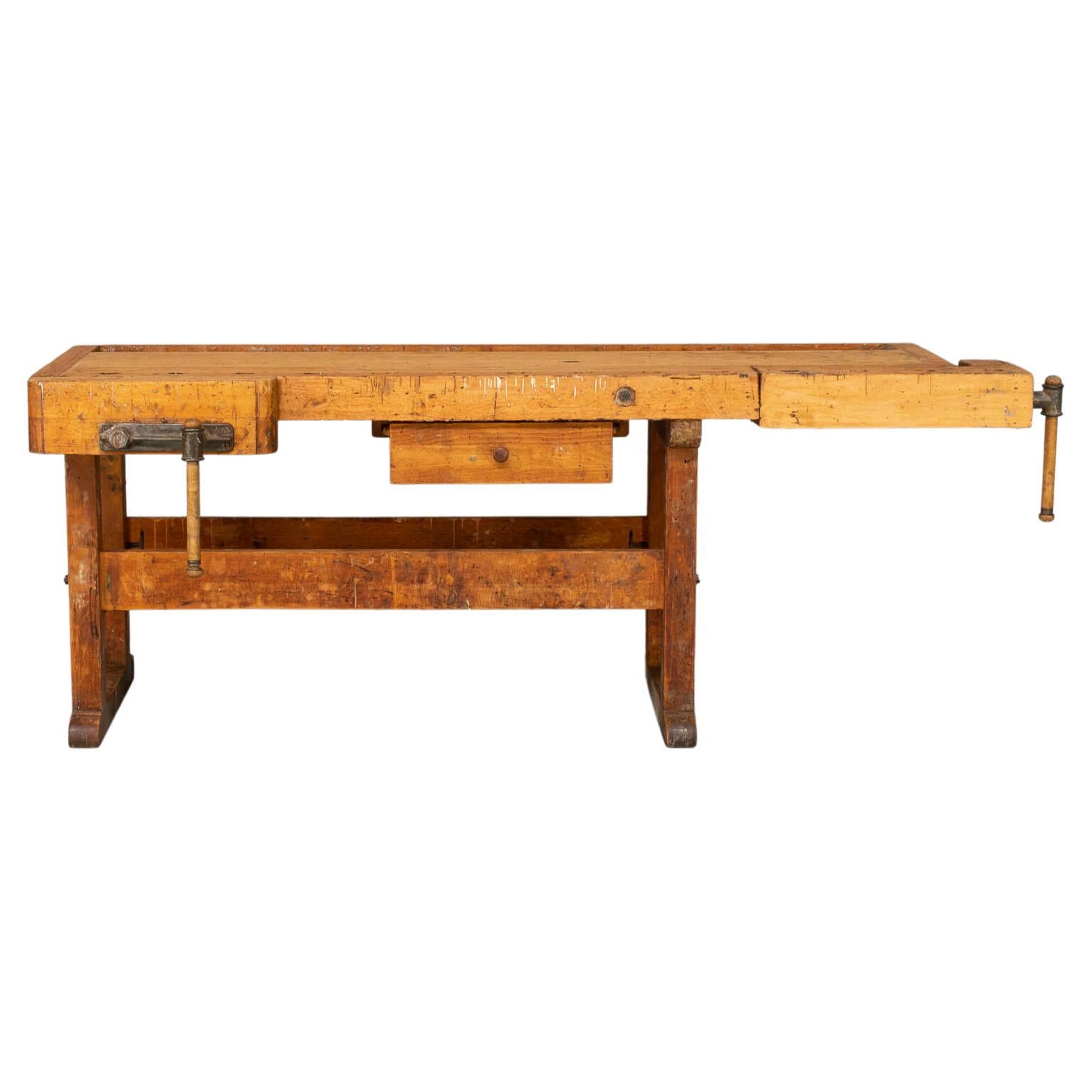 Old German Made Ulmia Large Wooden Workbench For Sale
