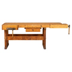 Old German Made Ulmia Large Wooden Workbench