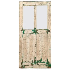 Old Glass Panelled Interior Door, 20th Century